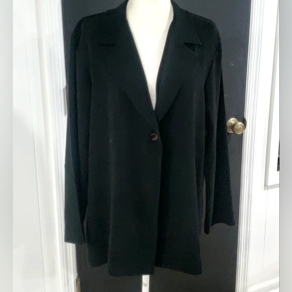 NWT Chico's Women's Black one Button Blazer Large (3)